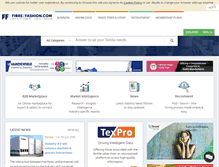 Tablet Screenshot of fibre2fashion.com